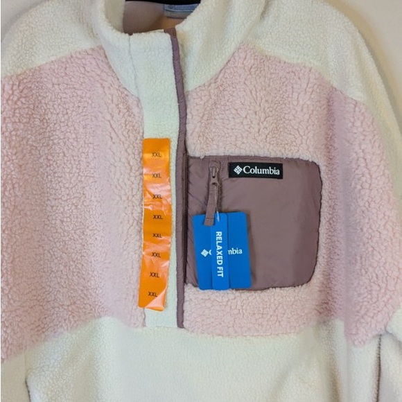 💥💥 SOLD💥💥 Tic Tok Sensation Columbia Lodge Sherpa Fleece Jacket Pink XL NWT - Picture 10 of 14